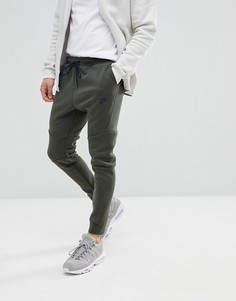 Зеленые узкие флисовые джоггеры Nike Tech 805162-355 - Серый