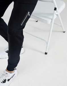 Черные зауженные джоггеры с карманом в стиле MA1 ASOS - Черный