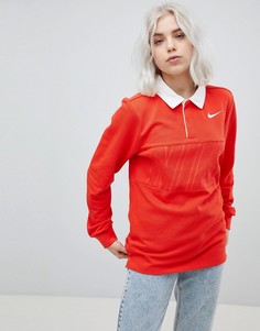 Красная oversize-рубашка регби с логотипом Nike SB - Красный