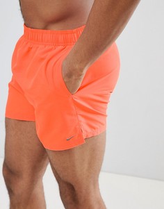 Оранжевые суперкороткие шорты для плавания с логотипом-галочкой Nike Volley NESS8457-618 - Оранжевый