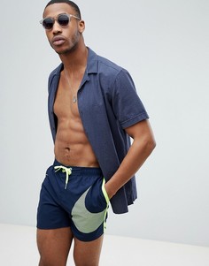 Темно-синие суперкороткие шорты для плавания с логотипом-галочкой Nike Volley NESS8457-489 - Темно-синий