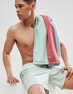Набор из шорт для плавания мятного цвета и полотенца в полоску ASOS - Мульти