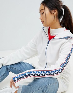 Белая спортивная куртка с молнией и отделкой лентой Nike - Белый