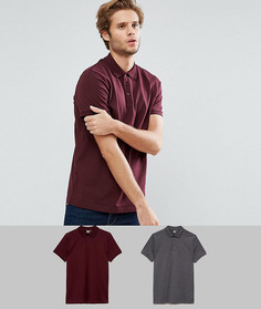 Комплект из 2 трикотажных футболок-поло ASOS - СКИДКА - Мульти