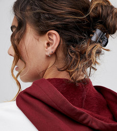 4 средних заколки для волос ASOS DESIGN - Черный