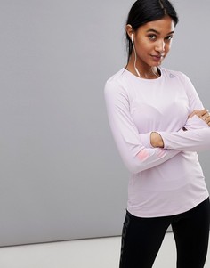 Сиреневый лонгслив Reebok Running Activ-Chill - Фиолетовый