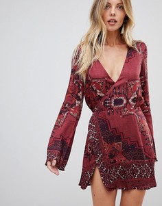 Платье мини с принтом The Jetset Diaries Kilim - Красный