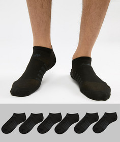 Набор из 6 пар черных носков-невидимок New Balance N4010-032-6EU BLK - Черный