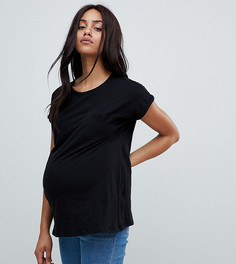 Футболка из органического хлопка с карманом New Look Maternity - Черный