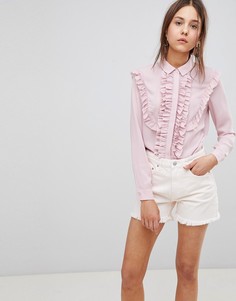 Блузка с оборками Glamorous - Розовый