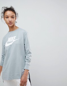 Зеленый лонгслив Nike - Зеленый