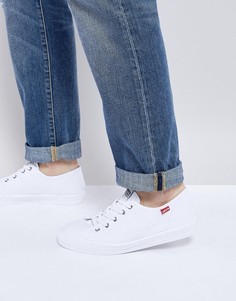 Белые парусиновые кеды на шнуровке Levis Malibu Brilliant - Белый Levis®
