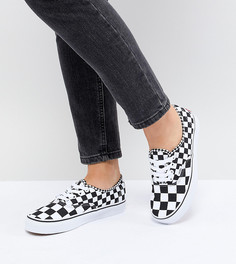 Кроссовки с шахматным узором Vans Authentic - Черный