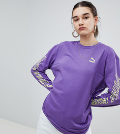 Фиолетовый лонгслив с графическим принтом Puma эксклюзивно для ASOS - Фиолетовый