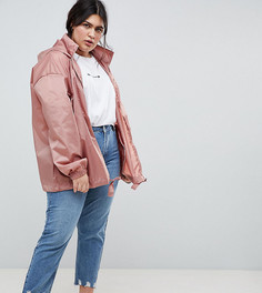 Дождевик с сумкой-кошельком на пояс ASOS DESIGN Curve - Розовый