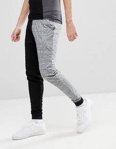 Черные джоггеры скинни в серую крапинку ASOS - Черный