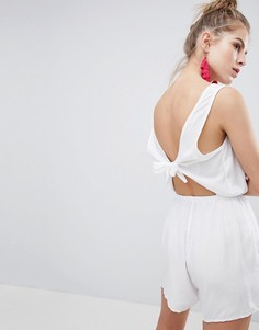 Ромпер с завязкой сзади Boohoo - Белый