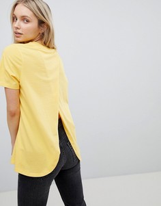 Футболка с запахом ASOS DESIGN - Желтый