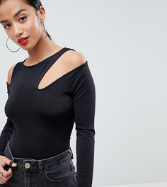 Соблазнительный топ с открытыми плечами ASOS DESIGN Petite - Черный