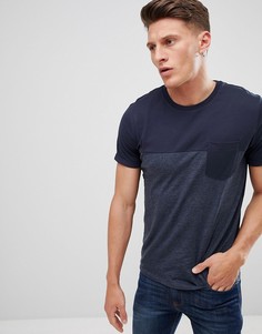 Футболка со вставками и карманом Jack &amp; Jones - Темно-синий