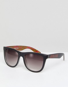 Черные классические солнцезащитные очки с логотипом Santa Cruz - Черный