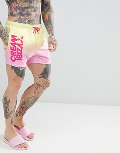 Короткие шорты для плавания с принтом Cream Ibiza ASOS DESIGN - Желтый