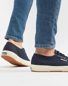 Темно-синие классические кеды из парусины Superga 2750 - Темно-синий