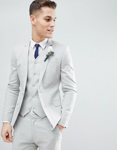 Облегающий пиджак холодного серого цвета ASOS DESIGN Wedding - Серый