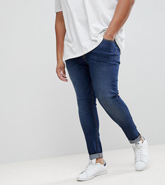 Темные супероблегающие джинсы ASOS PLUS - Синий