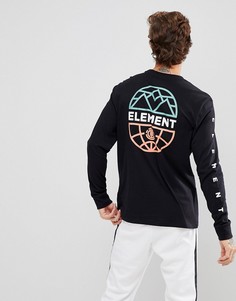 Черная футболка с принтом на спине Element Terra - Черный