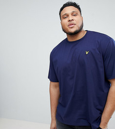 Темно-синяя футболка с логотипом Lyle &amp; Scott PLUS - Темно-синий