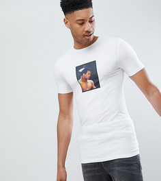 Облегающая футболка с принтом ASOS DESIGN Tall - Белый