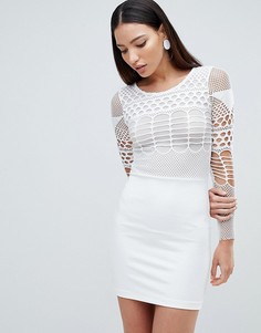Платье мини с сетчатой отделкой Forever Unique - Белый