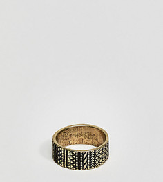 Золотистое кольцо с ацтекским орнаментом ASOS DESIGN Plus - Золотой