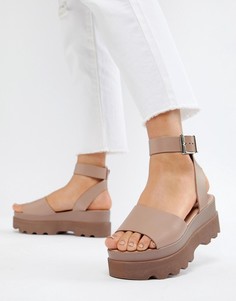 Сандалии на платформе ASOS DESIGN - Бежевый