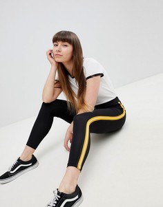 Леггинсы с полосками по бокам New Look - Черный