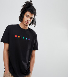 Свободная футболка с вышивкой ASOS DESIGN x GLAAD - Черный