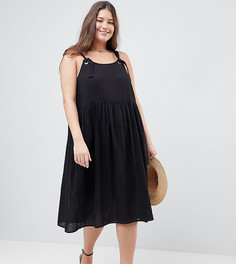 Свободный сарафан миди с узлами ASOS DESIGN Curve - Черный