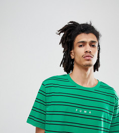 Зеленая футболка в полоску Puma эксклюзивно для ASOS - Зеленый