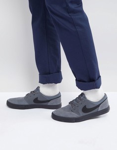Серые кроссовки Nike SB Solarsoft Portmore II 880266-003 - Серый