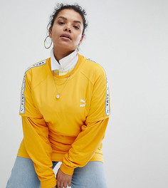 Желтая футболка с лентой на рукавах Puma эксклюзивно для ASOS Plus - Желтый