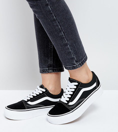 Черно-белые кроссовки на платформе Vans Old Skool - Черный