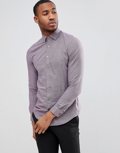 Приталенная рубашка в мелкую ломаную клетку Calvin Klein - Красный