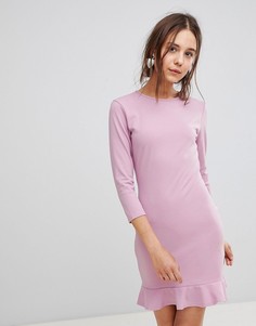 Платье с оборкой на подоле Glamorous - Серый