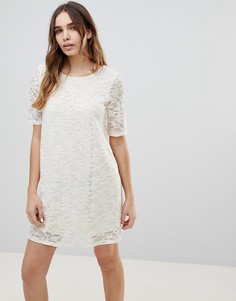Кружевное свободное платье Monki - Желтый
