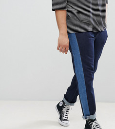 Узкие джинсы цвета индиго с полосками ASOS DESIGN Plus - Синий