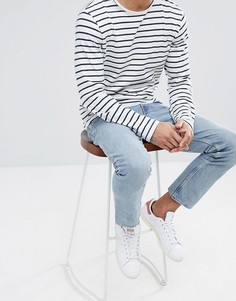 Голубые укороченные джинсы Weekday Vacant - Синий