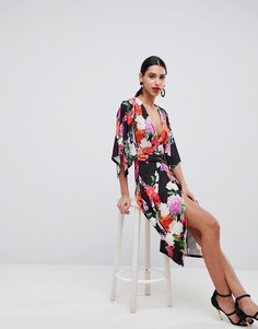 Платье миди с платочным принтом ASOS DESIGN - Мульти