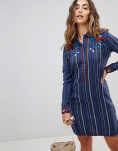 Платье с вышивкой Pepe Jeans Andrew - Темно-синий