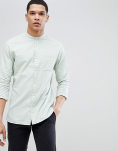 Рубашка кроя слим с воротником на пуговицах Jack &amp; Jones Premium - Зеленый